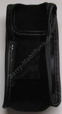 Ledertasche schwarz mit Grtelclip Samsung F330