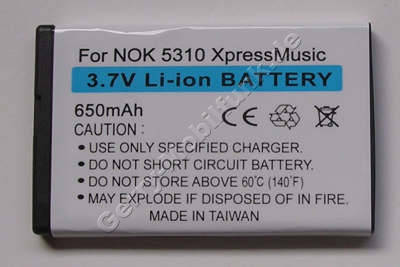 Akku Nokia 6700 Slide Li-Ion 850mAh 3,1Wh Akku vom Markenhersteller mit 12 Monaten Garantie, nicht original Nokia (entspricht BL-4CT)