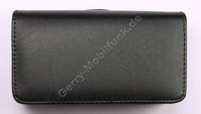 Quer-Ledertasche schwarz Samsung i900 Omnia, Etui-Tasche