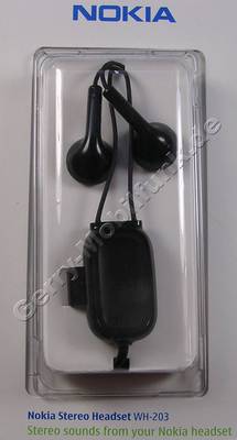Stereo Headset Nokia 6600 slide original Nokia WH-203 Kopfhöhrer Stereo Headset Nokia 6600 slide original Nokia WH-203 Kopfhöhrer