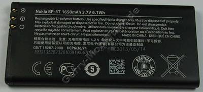 Akku original  Nokia Lumia 820 BP-5T LiIon 1650mAh