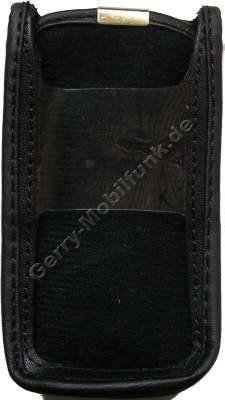 Ledertasche schwarz mit Grtelclip Samsung U600