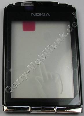 Touchpanel Nokia Asha 300 original Eingabefeld, Displayscheibe, Digitizer Displayglas, Mentaste und Hrertasten ( rot/grn )