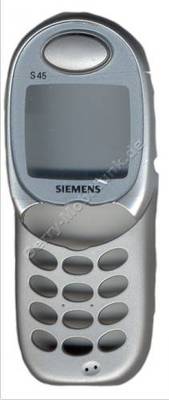 Gehäuseoberteil Siemens S45 silber incl. Displayglas, Lautsprecher, Mikrofon (Gehäuseoberschale) (cover)
