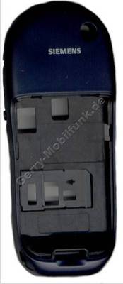 Gehuseunterteil Siemens S45 dark blue incl. interner Antenne, beide Seitenschalter + Tasten, Simkartenhalter, Infrarotabdeckung