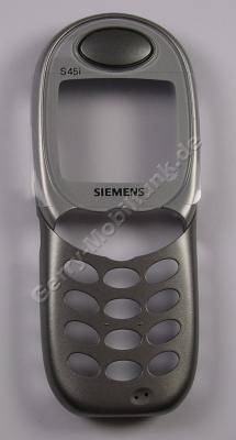 Gehuseoberteil Siemens S45i titan silber incl. Displayglas, Lautsprecher, Mikrofon (Gehuseoberschale) (cover)