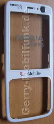 Oberschale Nokia N73 A-Cover weiss T-Mobile incl. Displayscheibe, Glas, Fenster