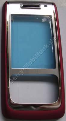 Oberschale rot Nokia E65 original A-Cover mit Displayscheibe Oberschale rot Nokia E65 original A-Cover mit Displayscheibe