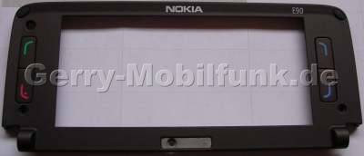 Oberschale mocca PDA-Display Nokia E90 original C-Cover coffee, Rahmen vom PDA-Display mit Magnete zur Erkenneung ob das Gert aufgeklappt ist