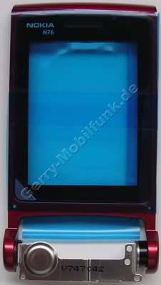 Unterschale Klappe rot Nokia N76 original B-Cover incl. groer Displayscheibe
