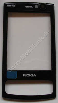 Oberschale Nokia N95 8GB original A-Cover incl. Displayscheibe, warm black incl. Lautsprecher