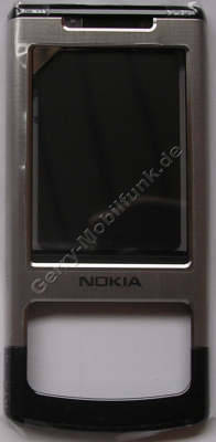 Slide Oberschale silber schwarz Original Nokia 6500 Slide A-Cover mit Lautsprecher