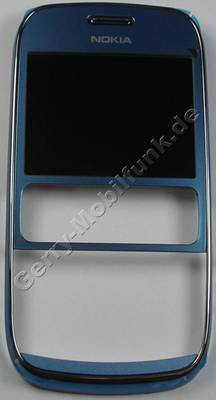 Oberschale blau Nokia Asha 302 original A-Cover mit Displayscheibe midnight blue