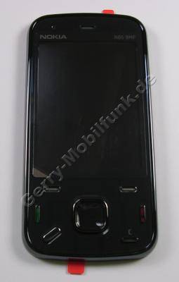Oberschale indigo Nokia N86 original A-Cover schwarz mit Displayscheibe, Tastaturplatine Mentasten, Lautsprecher, Mentastenmatte