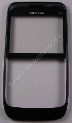 Oberschale schwarz Nokia E63 original Cover mit Displayscheibe black