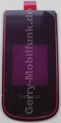 Oberschale plum Nokia 3710 fold original A-Cover mit Displayscheibe, Displayfenster