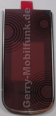 Oberschale pink Nokia 3710 fold original A-Cover mit Displayscheibe, Displayfenster