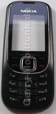 Oberschale schwarz Nokia 2323 classic original A-Cover mit Displayscheibe black incl. Tastenmatte, Tastatur