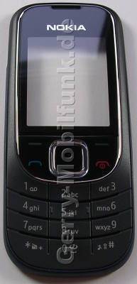 Oberschale blau Nokia 2323 classic original A-Cover mit Displayscheibe deep blue incl. Tastenmatte, Tastatur