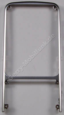 Oberschale silber Nokia C3-01 ( Touch and Type ) original A-Cover silver Gehuserahmen vorne, Metallrahmen mit Lautstrketaste, Kamerataste, Taste fr Tastensperre