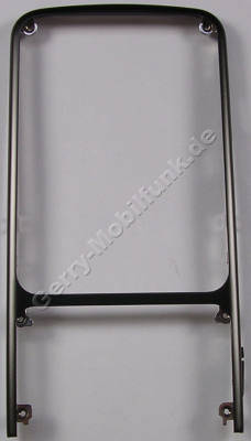 Oberschale grau Nokia C3-01 ( Touch and Type ) original A-Cover warm grey Gehuserahmen vorne, Metallrahmen mit Lautstrketaste, Kamerataste, Taste fr Tastensperre
