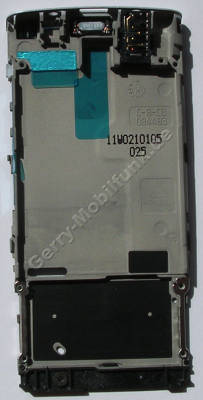 Oberschale weiss Nokia X3-02 original A-Cover Rahmen Unterteil vom Frontcover white mit Lautsprecher und Headsetanschlu, PHF-Konnektor