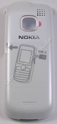 Akkufachdeckel weiss Nokia C2-00 original Batteriefachdeckel mit Kamerascheibe white