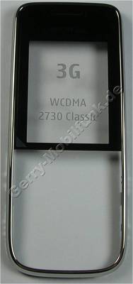 Oberschale silber Nokia 2730 classic original A-Cover incl. Displayscheibe silver