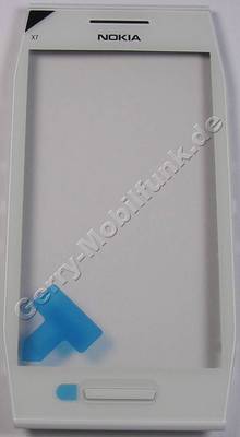 Oberschale, Touchscreen weiss Nokia X7-00 original A-Cover white Displayscheibe, Touchpanel fr alle Gertefarben