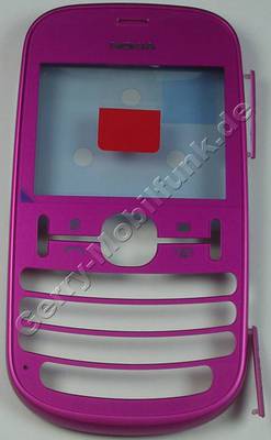 Oberschale pink Nokia Asha 200 original A-Cover mit Displayscheibe