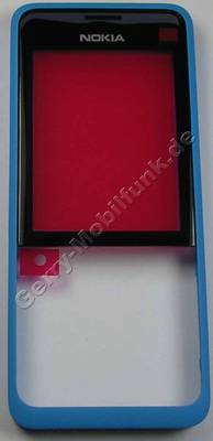Oberschale cyan Nokia 301 SingleSim original A-Cover blau