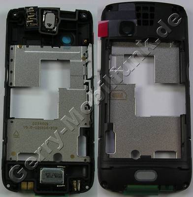 Unterschale, Gehusetrger white row Nokia C5-03 original Chassis Cover incl. Ladebuchse, Freisprechlautsprecher, Headsetbuchse, Kamerascheibe Kameralinse, interne Antenne, Seitentasten