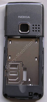 Unterschale grau Nokia 6300i original, B-Cover Gehusetrger incl. Lade-Konnektor, Mikrofon, Simkartenhalten, Infrarotfenster und Kamerascheibe