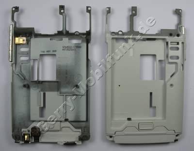 Mittelschale Nokia E61i Mittelcover, Gehuserahmen mit Seitentasten und Seitenschalter, Mikrofon, Ladekonnektor Ladeanschlu, IRDA-Fenster, Akku-Verriegelung
