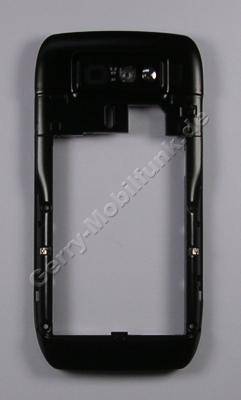 Unterschale schwarz Nokia E71 original B-Cover black, Mittelrahmen, Mittelcover incl. Konnektor Headset, Ladekonnektor, Ladeanschlu, Kamerascheibe, Kameralinse, Freisprechlautsprecher, Einschalttaste, Verriegelung Akkufachdeckel