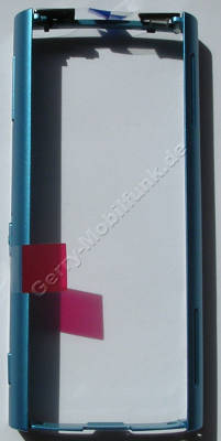 Gehuserahmen azure Nokia X6 8GB original Hauptrahmen incl. Seitentasten, Lautstrketaste, Kamerataste, Schiebetaste, Speicherkatenabdeckung, USB-Abdeckung, Ein-Aus Taste, Oberschale - Cover blau