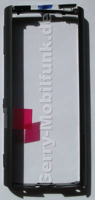 Gehuserahmen schwarz Nokia X6 8GB original Hauptrahmen incl. Seitentasten, Lautstrketaste, Kamerataste, Schiebetaste, Speicherkatenabdeckung, USB-Abdeckung, Ein-Aus Taste, Oberschale - Cover black