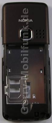 Unterschale cocoa Nokia 6300i original, B-Cover Gehusetrger incl. Lade-Konnektor, Mikrofon, Simkartenhalten, Infrarotfenster und Kamerascheibe