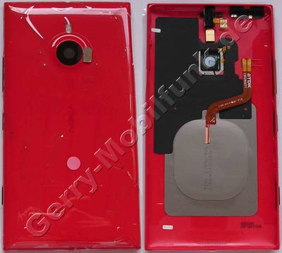 Unterschale,Akkufachdeckel rot Nokia Lumia 1520 original unibody red, Rckenschale incl. Induktionsladung, Kamerascheibe, Headset Konnektor ( Kopfhrerbuchse ), Blitzlichtmodul, Seitentasten