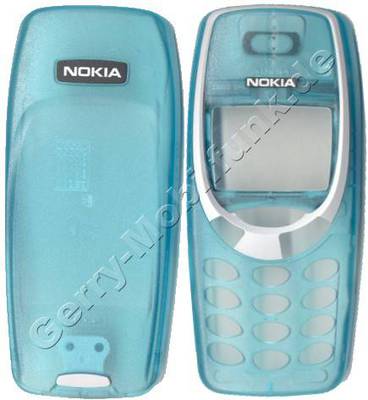 SKR-176 Original Nokia Komplettcover 3310/3330 Aqua clear (Oberschale, Cover)