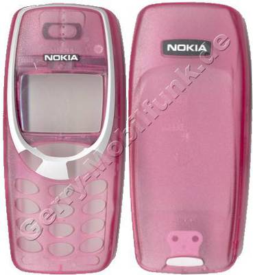 SKR-177 Original Nokia Komplettcover 3310/3330 Pink clear (Oberschale)