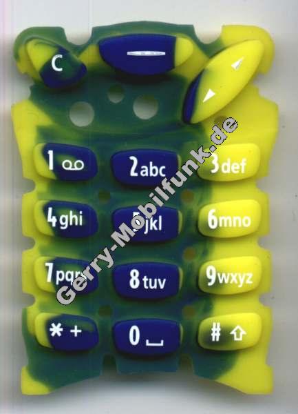Tastenmatte fr Nokia 3210 gelb/blau