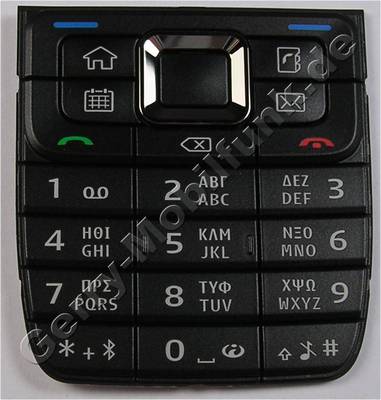 Tastenmatte schwarz Nokia E51 original Tastatur black mit griechischen Zeichen