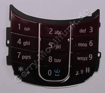 Tastenmatte wine Nokia 3600 Slide original Tastatur Telefontasten T9 rot