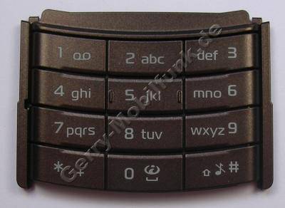 Telefon-Tastenmatte braun Original Nokia 6500 Slide Tastatur des Telefons latin brown