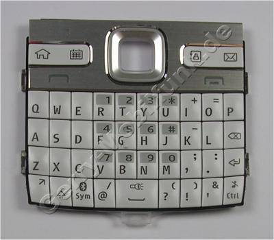 Tastenmatte white Nokia E72 original Tastatur wei mit englischer Tastaturbelegung QWERTY