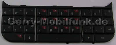 Tastenmatte rot Nokia 6760 slide original Tastatur Telefon, QWERTZ Tastatur mit Klebefolie auf der Rckseite