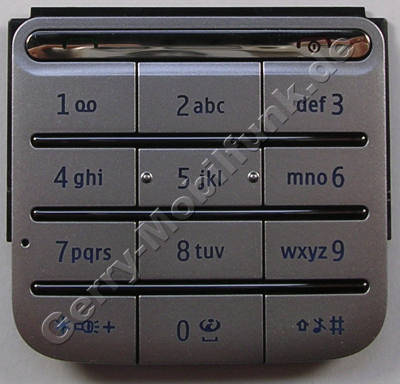 Tastenmatte silber Nokia C3-01 ( Touch and Type ) original Tastenmatte silver Tastaturmatte