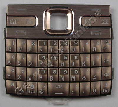 Tastenmatte topaz brown Nokia E72 original Tastatur braun mit deutscher Tastaturbelegung QWERTZ