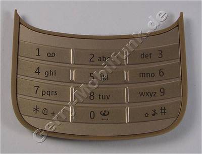 Tastenmatte gold Nokia C2-06 original Tastatur light gold